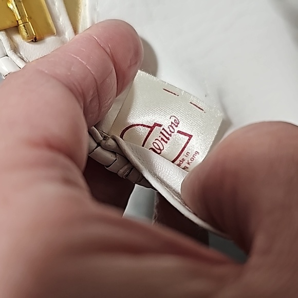 Vintage Willow White hard shell wicker purse clutch  Made in Hong Kong - Picture 9 of 16